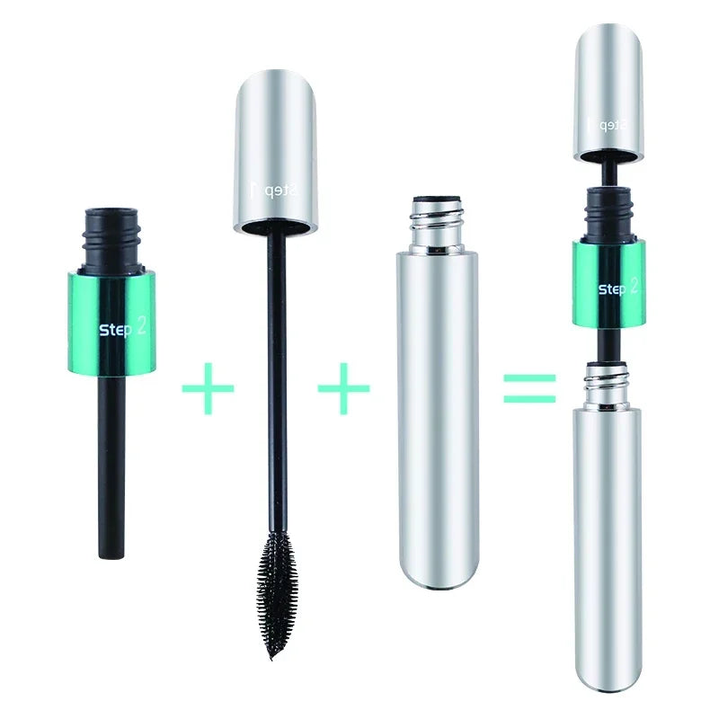 Mascara QIC 4D Silk Fiber 2 en 1 — Waterproof & Volumisant