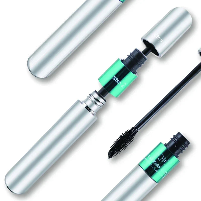 Mascara QIC 4D Silk Fiber 2 en 1 — Waterproof & Volumisant