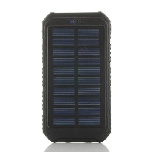 Batterie Solaire Portable 6000mAh — Double USB & Lampe Torche