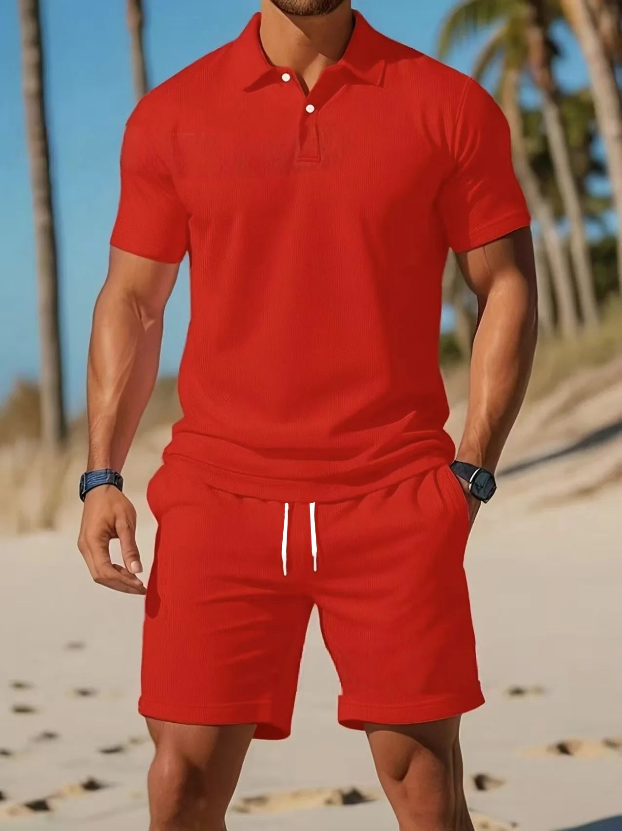 Ensemble Polo & Short Homme Grande Taille – Casual Été - ScopBazar
