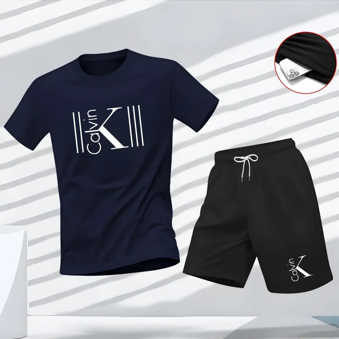 Ensemble 2 Pièces Homme – T-Shirt Imprimé & Short Sport Été - ScopBazar