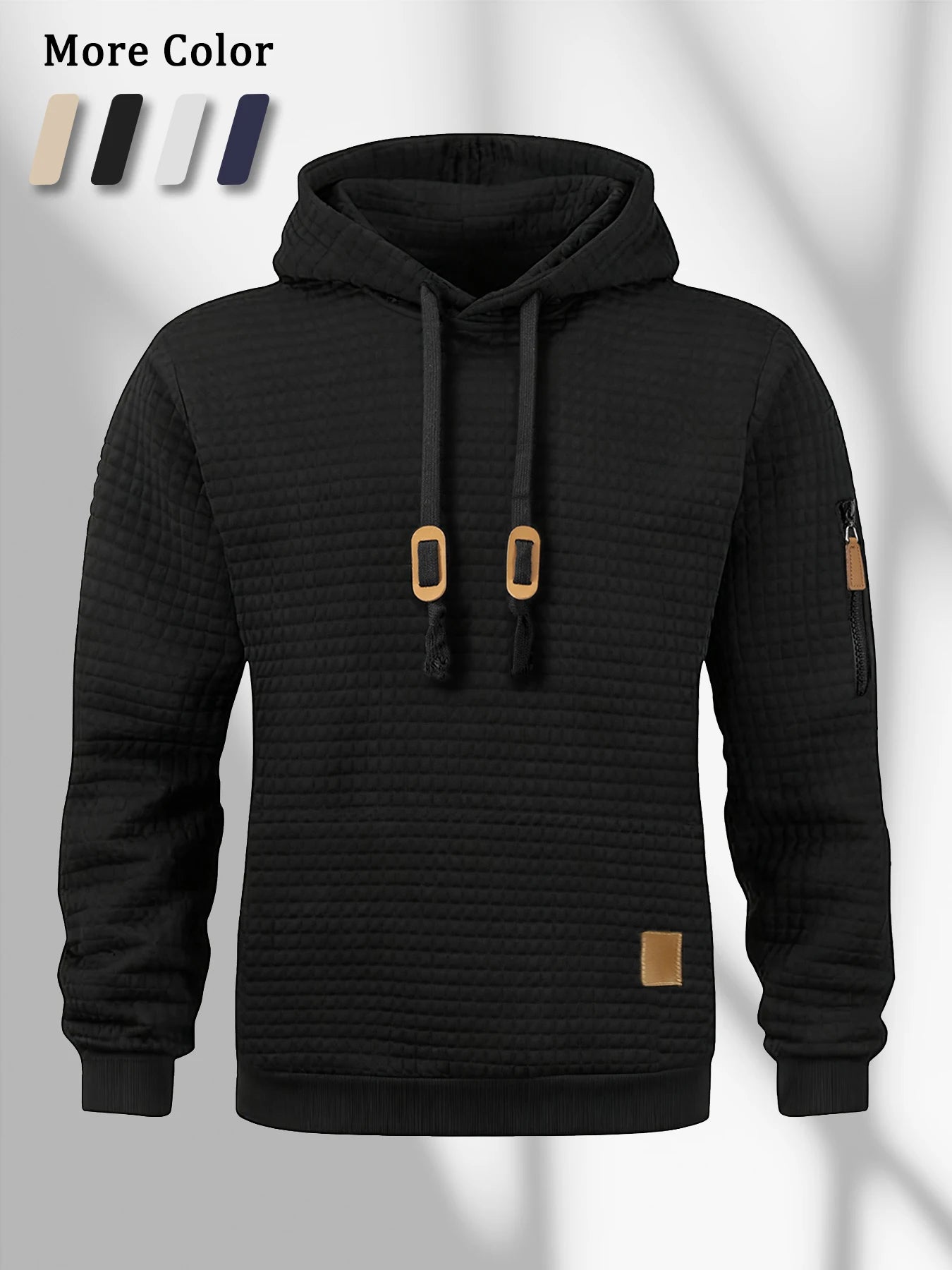 Sweat à Capuche Waffle Homme – Casual, Confortable & Tendance - ScopBazar