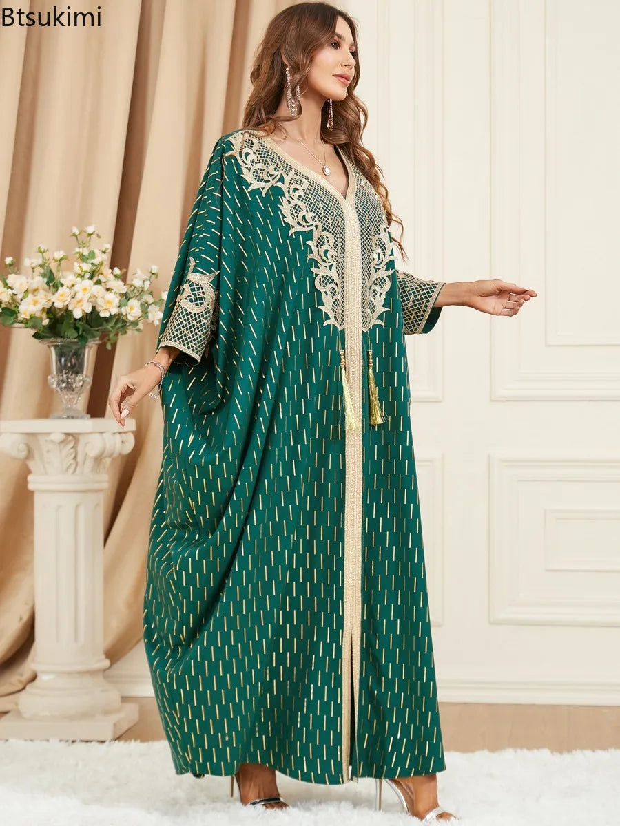 Robe Abaya Élégante Manches Chauve-Souris