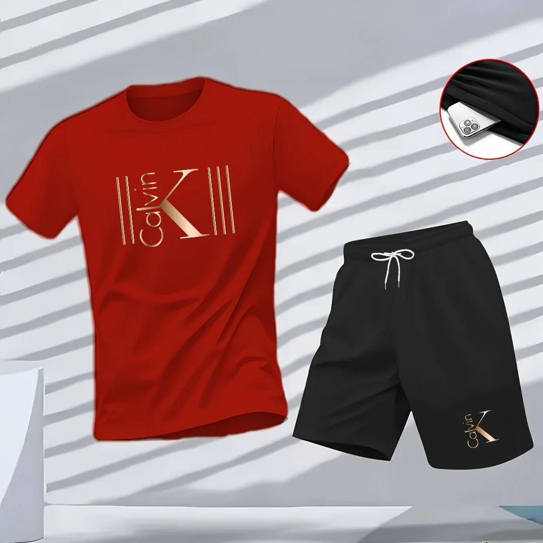 Ensemble 2 Pièces Homme – T-Shirt Imprimé & Short Sport Été - ScopBazar