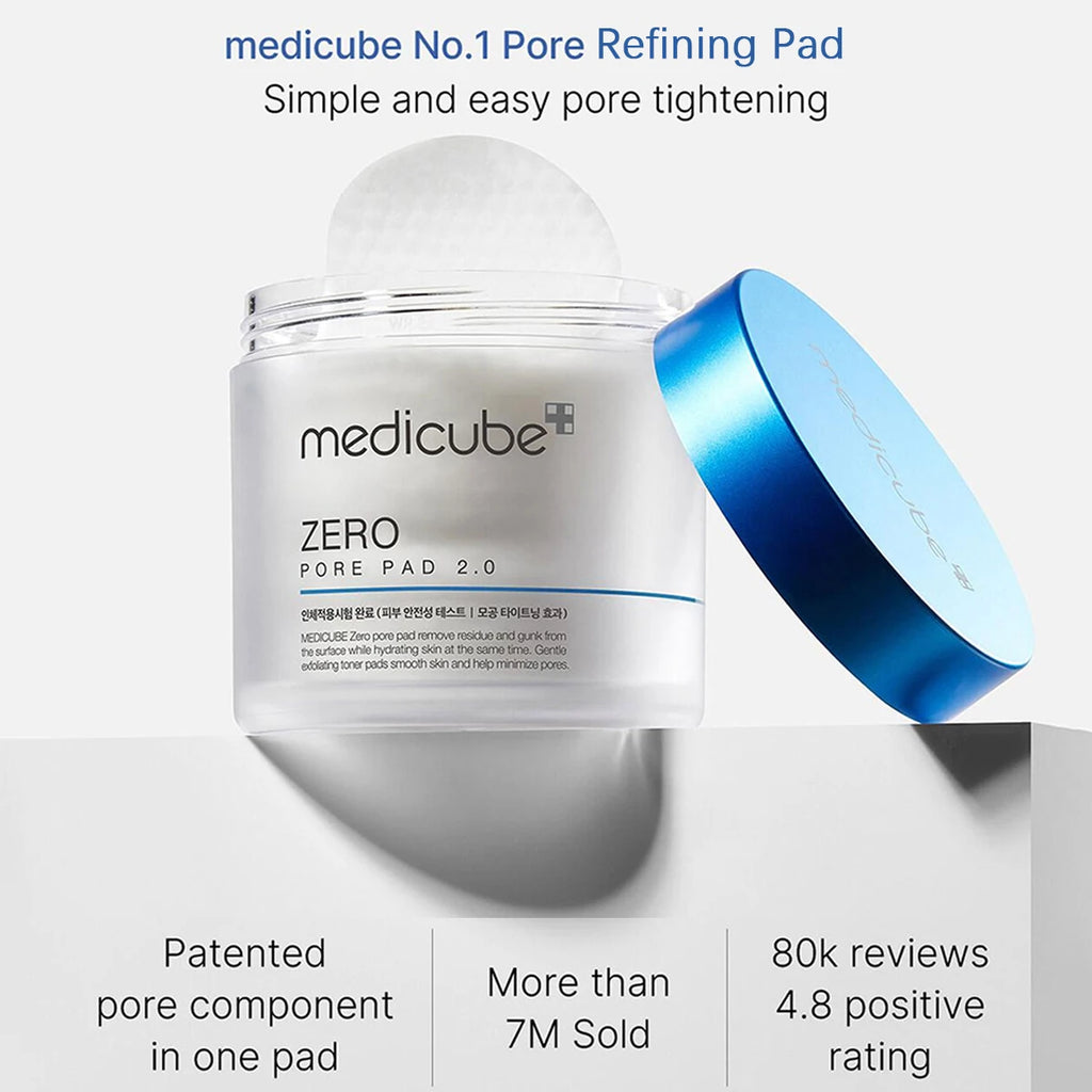 Medicube Zero Pore Pad 2.0 – Coton Bi-Texture Hydratant & Apaisant K-Beauty