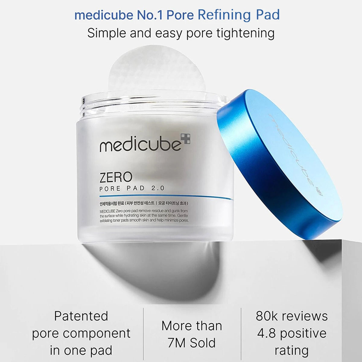 Medicube Zero Pore Pad 2.0 – Coton Bi-Texture Hydratant & Apaisant K-Beauty