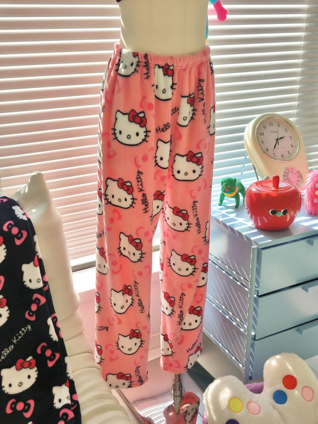 Pantalon Pyjama Hello Kitty – Bas de Nuit Femme Cartoon Couple