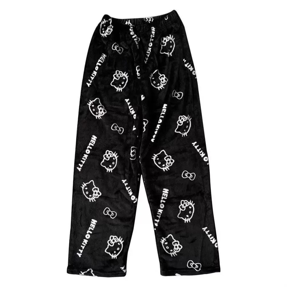 Pantalon Pyjama Hello Kitty – Bas de Nuit Femme Cartoon Couple