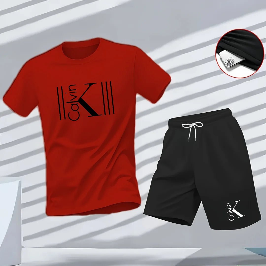 Ensemble 2 Pièces Homme – T-Shirt Imprimé & Short Sport Été - ScopBazar