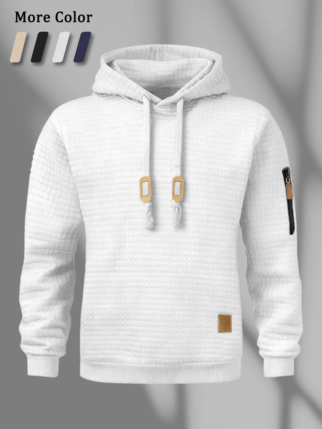 Sweat à Capuche Waffle Homme – Casual, Confortable & Tendance - ScopBazar