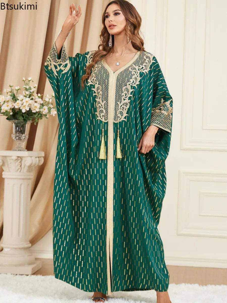 Robe Abaya Élégante Manches Chauve-Souris