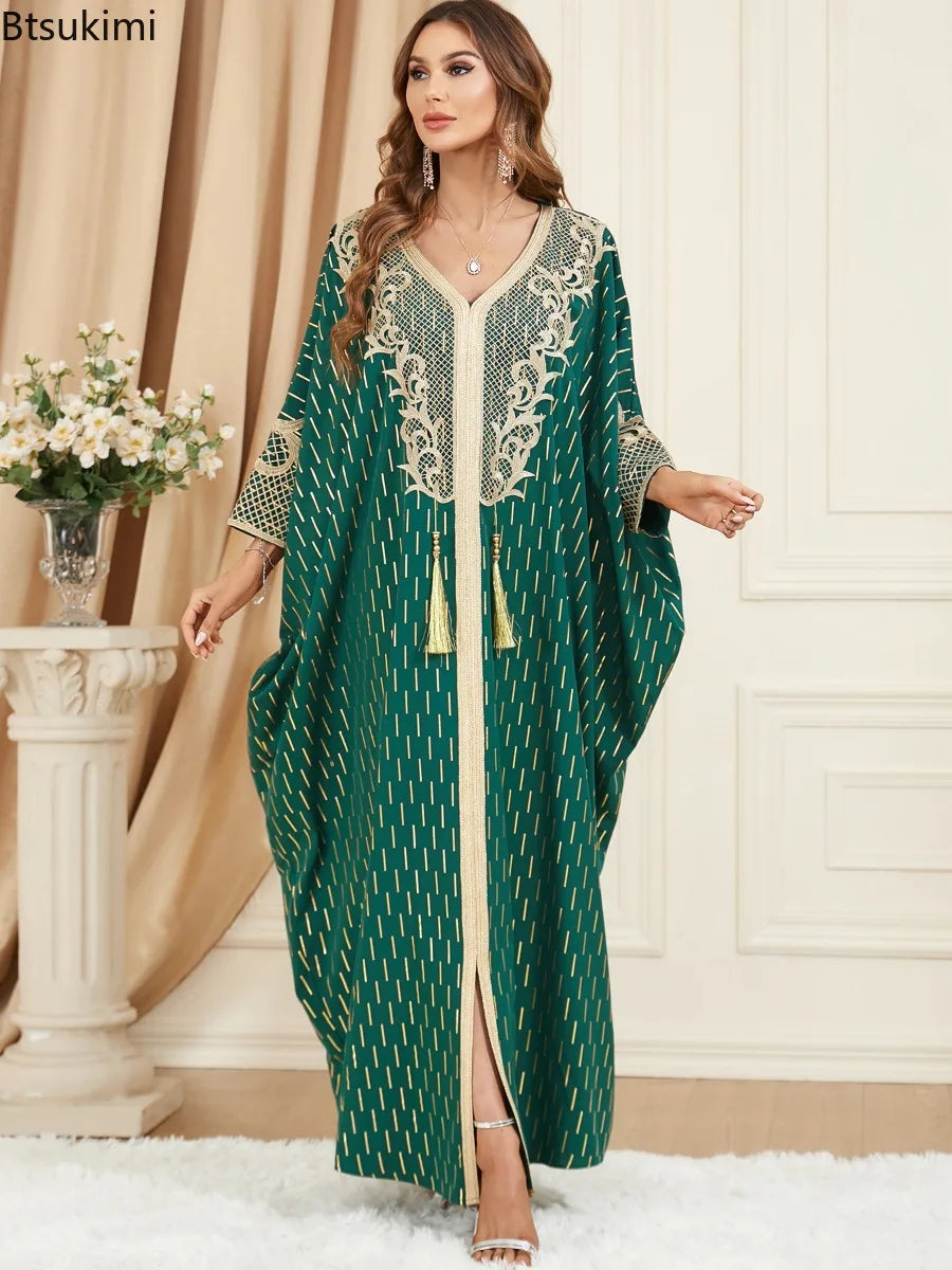 Robe Abaya Élégante Manches Chauve-Souris