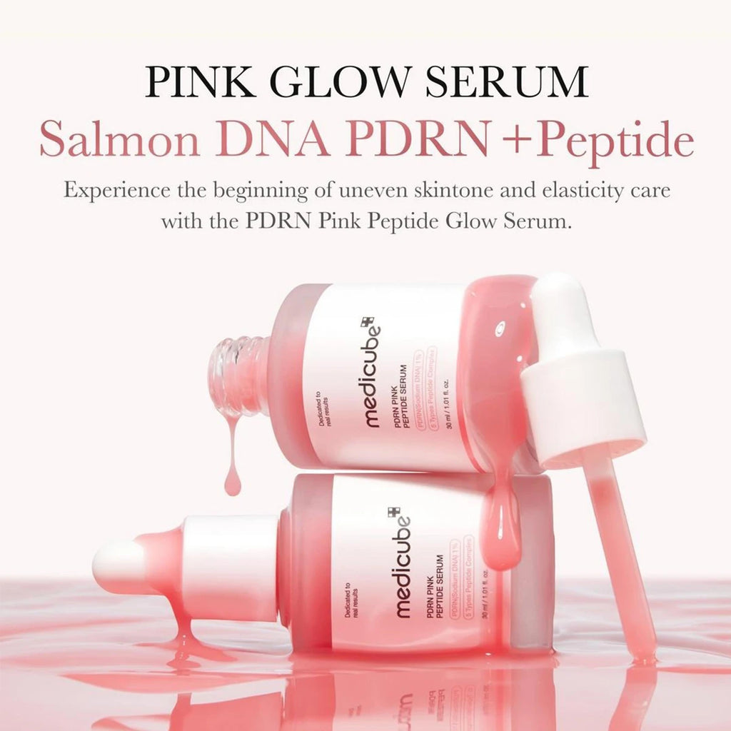 Sérum Peptide Rose Medicube PDRN – ADN Saumon, Hydratation Intense K-Beauty