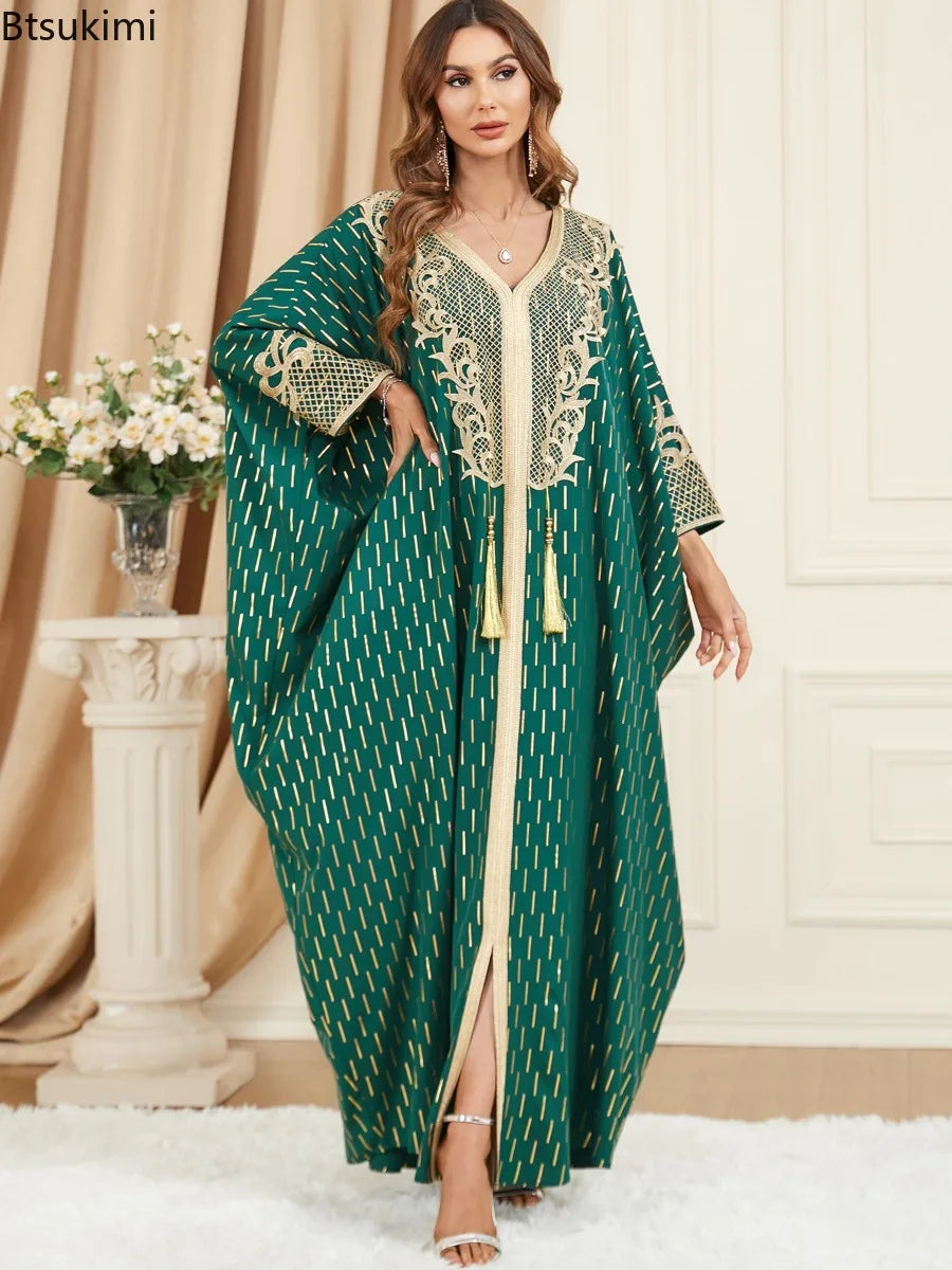 Robe Abaya Élégante Manches Chauve-Souris