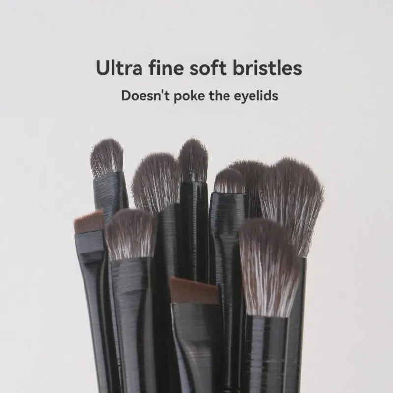 Set 10 Pinceaux Fard à Paupières – Estompage, Eyeliner & Précision Maquillage