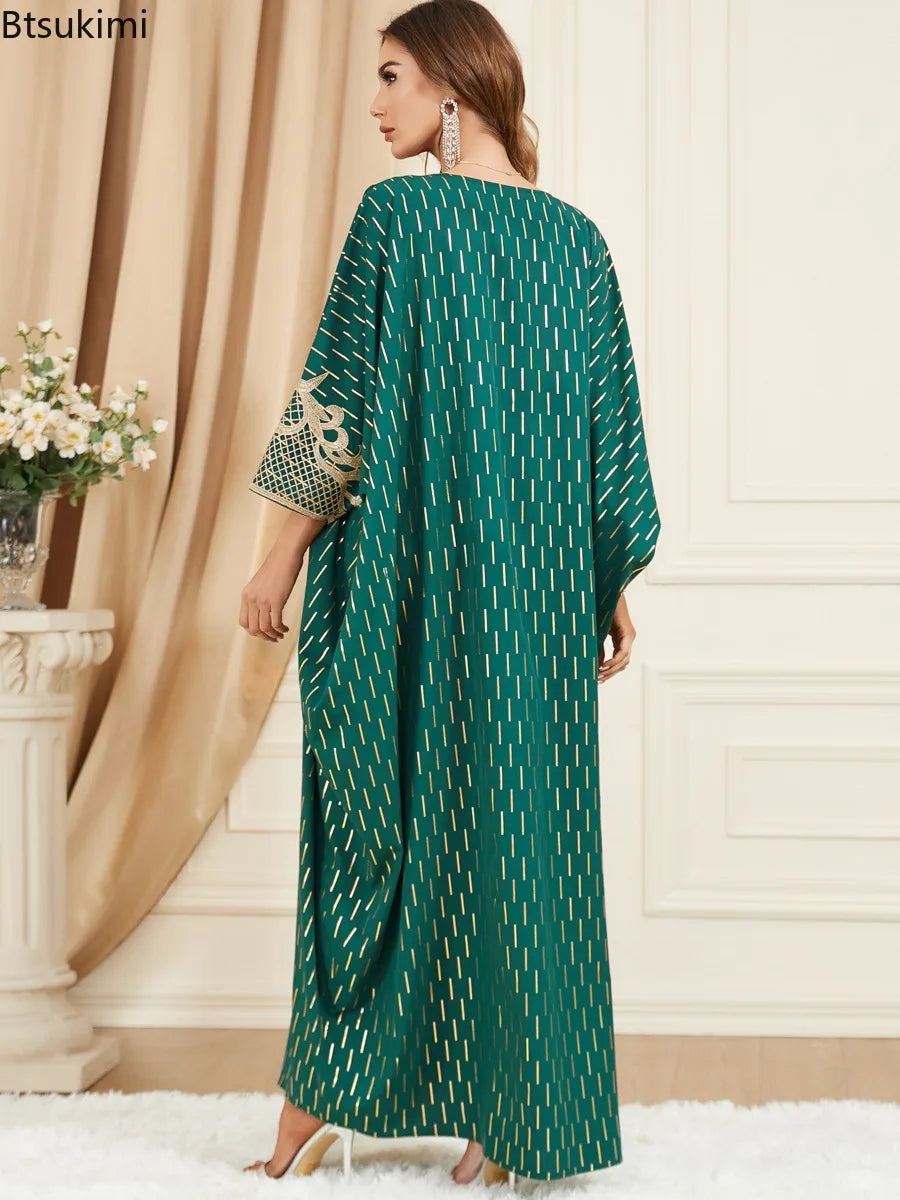 Robe Abaya Élégante Manches Chauve-Souris