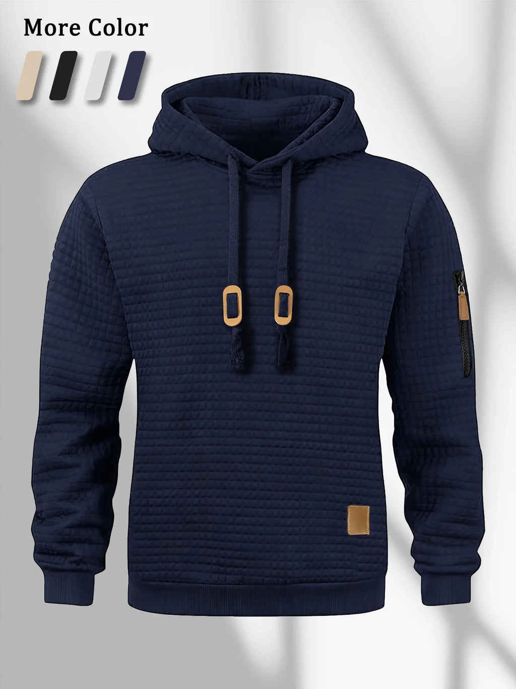Sweat à Capuche Waffle Homme – Casual, Confortable & Tendance - ScopBazar