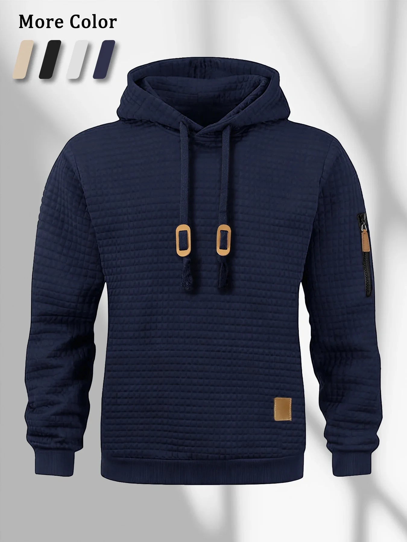 Sweat à Capuche Waffle Homme – Casual, Confortable & Tendance - ScopBazar