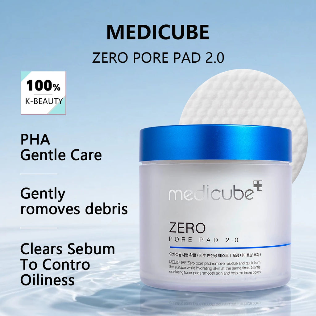 Medicube Zero Pore Pad 2.0 – Coton Bi-Texture Hydratant & Apaisant K-Beauty