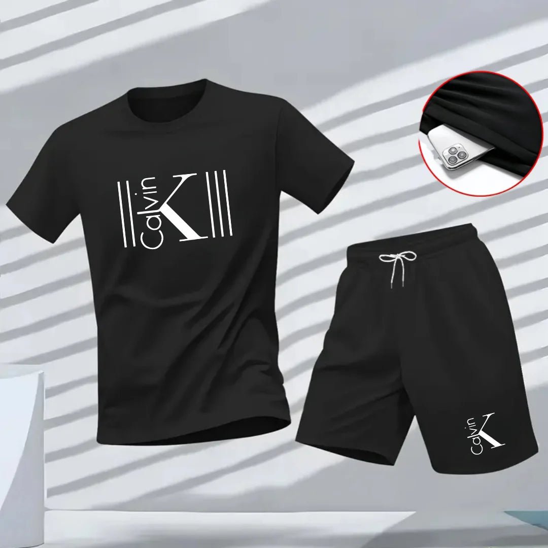 Ensemble 2 Pièces Homme – T-Shirt Imprimé & Short Sport Été - ScopBazar