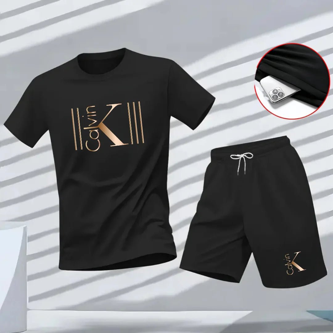 Ensemble 2 Pièces Homme – T-Shirt Imprimé & Short Sport Été - ScopBazar