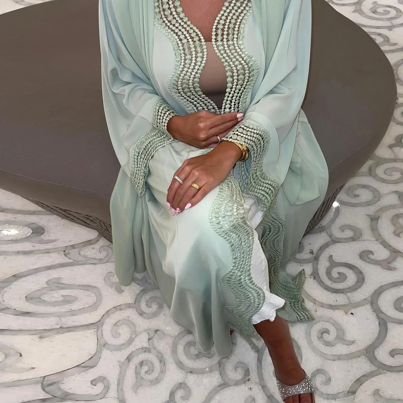 Abaya Dubai Kimono Caftan Femme