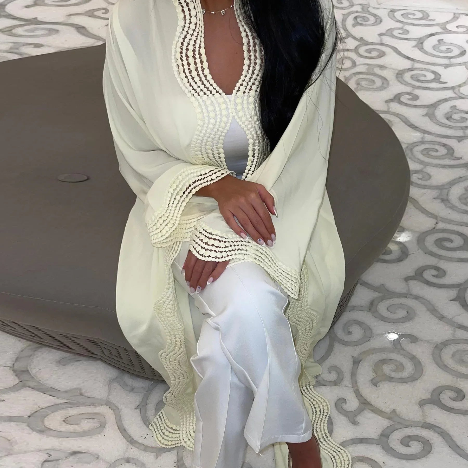 Abaya Dubai Kimono Caftan Femme