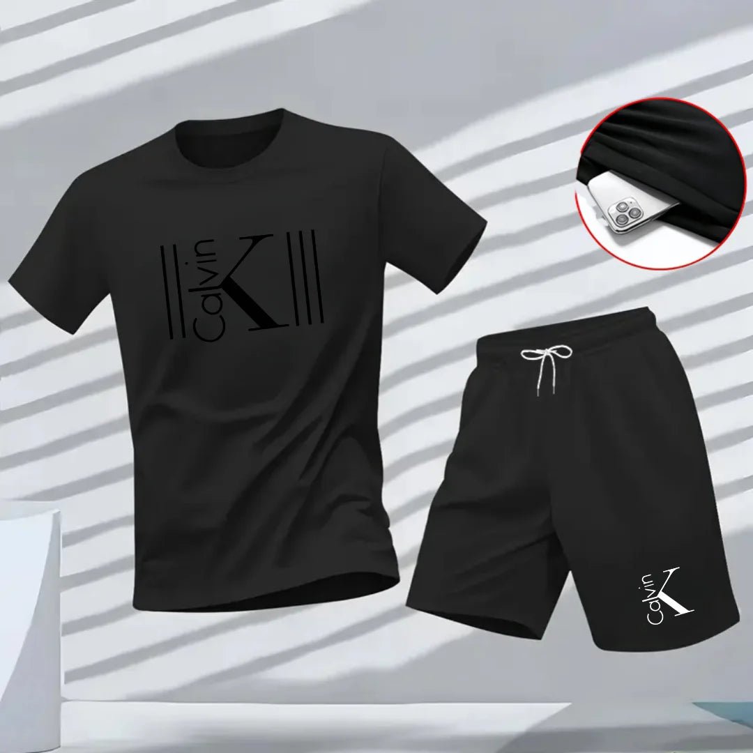 Ensemble 2 Pièces Homme – T-Shirt Imprimé & Short Sport Été - ScopBazar