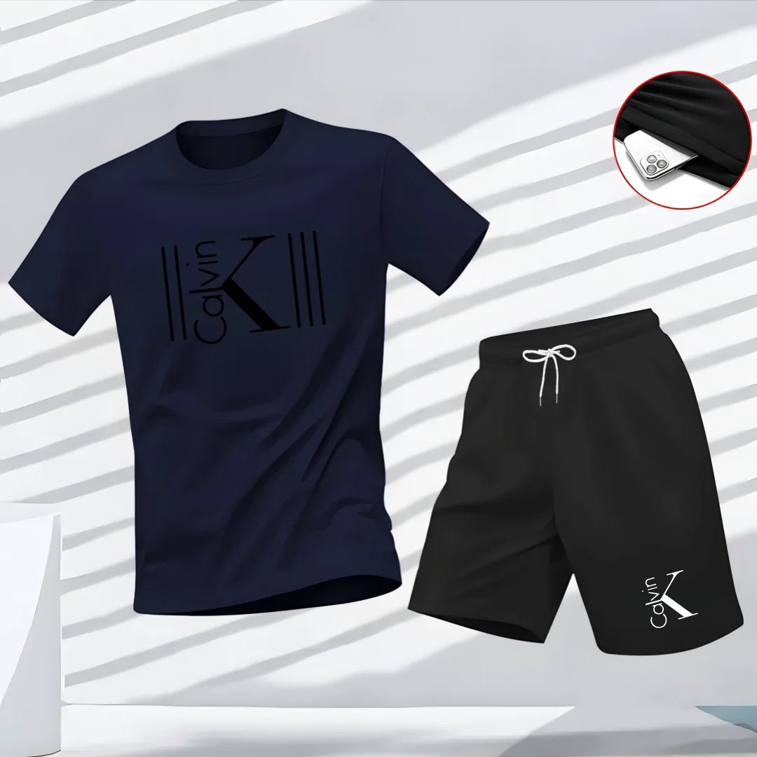 Ensemble 2 Pièces Homme – T-Shirt Imprimé & Short Sport Été - ScopBazar