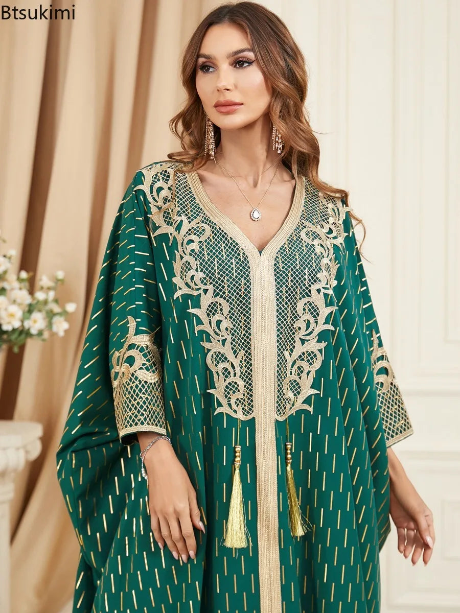 Robe Abaya Élégante Manches Chauve-Souris
