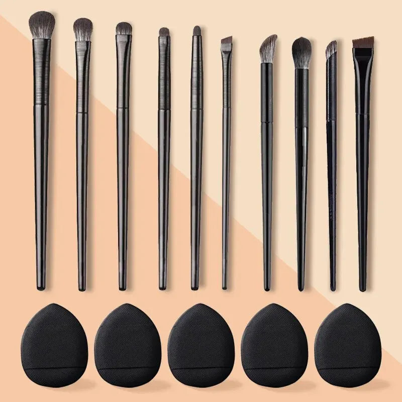 Set 10 Pinceaux Fard à Paupières – Estompage, Eyeliner & Précision Maquillage