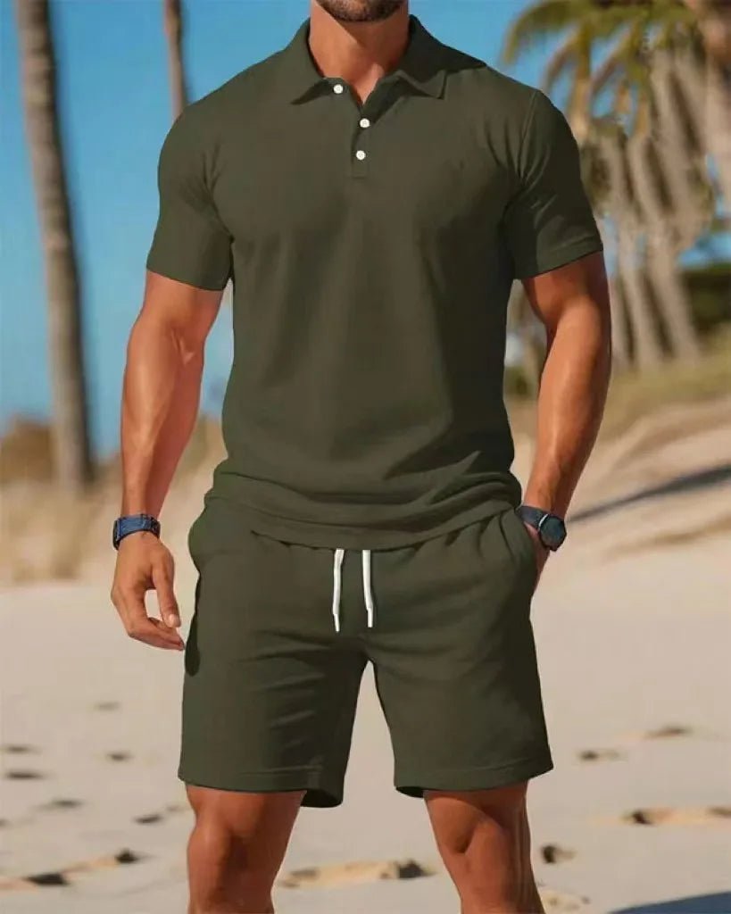 Ensemble Polo & Short Homme Grande Taille – Casual Été - ScopBazar