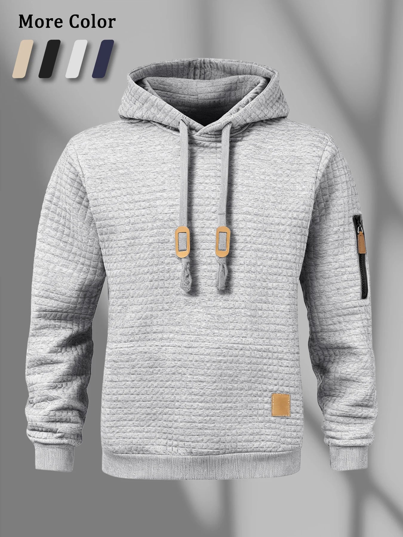Sweat à Capuche Waffle Homme – Casual, Confortable & Tendance - ScopBazar