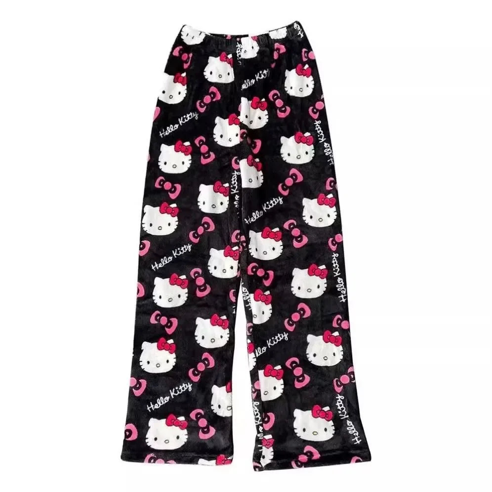 Pantalon Pyjama Hello Kitty – Bas de Nuit Femme Cartoon Couple