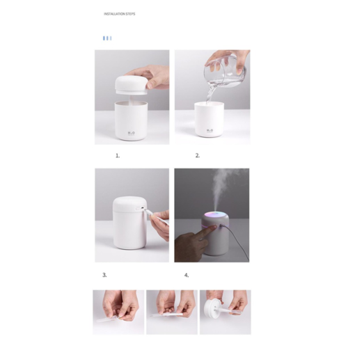 Humidificateur d'Air Portable & Diffuseur d'Huiles Essentielles — Voiture & Maison