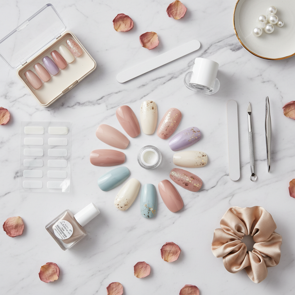 Kit Faux Ongles - Flat Lay