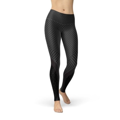 Legging Sport Femme Motif Fibre de Carbone - ScopBazar