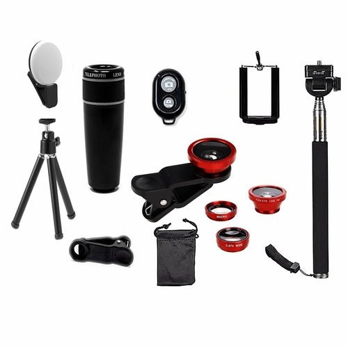 Kit Objectifs Smartphone 11 en 1 — Photo & Selfie Professionnel - ScopBazar