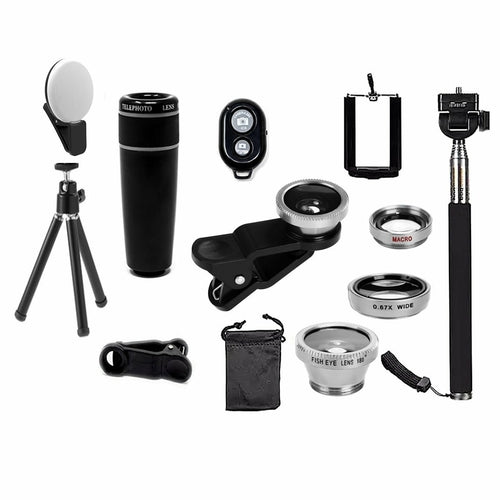 Kit Objectifs Smartphone 11 en 1 — Photo & Selfie Professionnel - ScopBazar