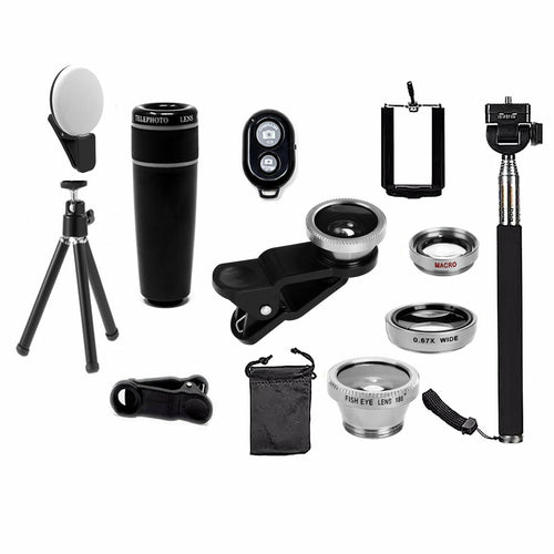 Kit Objectifs Smartphone 11 en 1 — Photo & Selfie Professionnel - ScopBazar