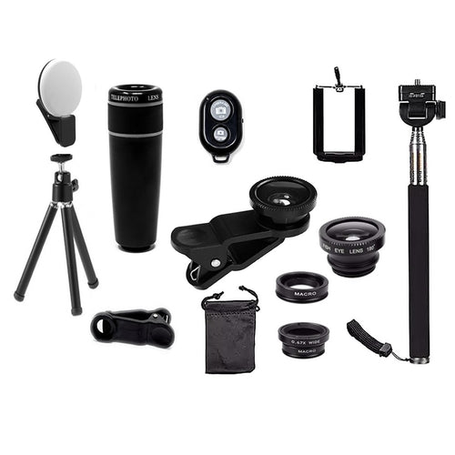 Kit Objectifs Smartphone 11 en 1 — Photo & Selfie Professionnel - ScopBazar
