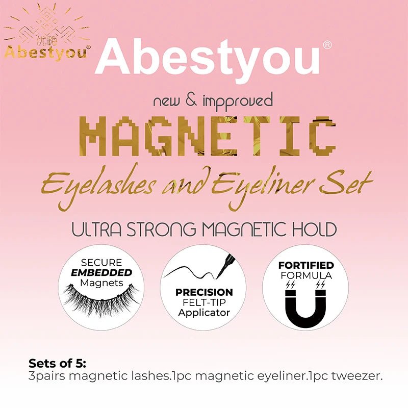 Faux Cils Magnétiques Vison – Lot de 3 Paires avec Eyeliner - ScopBazar