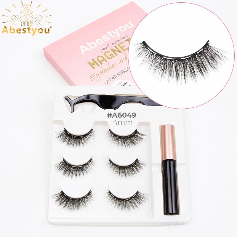 Faux Cils Magnétiques Vison – Lot de 3 Paires avec Eyeliner - ScopBazar