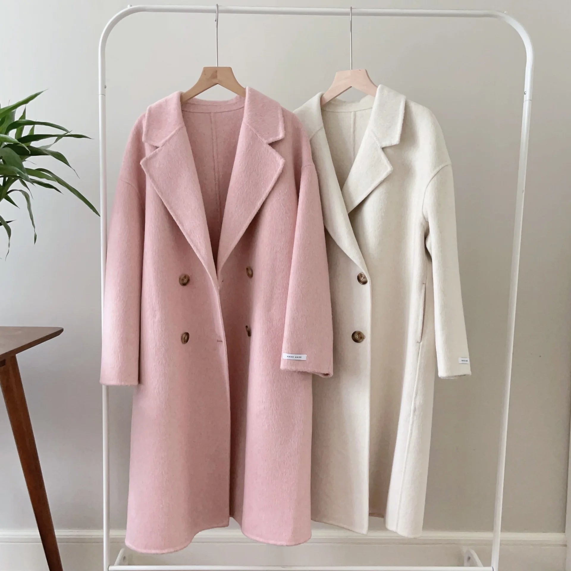 Manteau Long en Laine Femme – Double Boutonnage, Style Ample, Cachemire Automne Hiver - ScopBazar