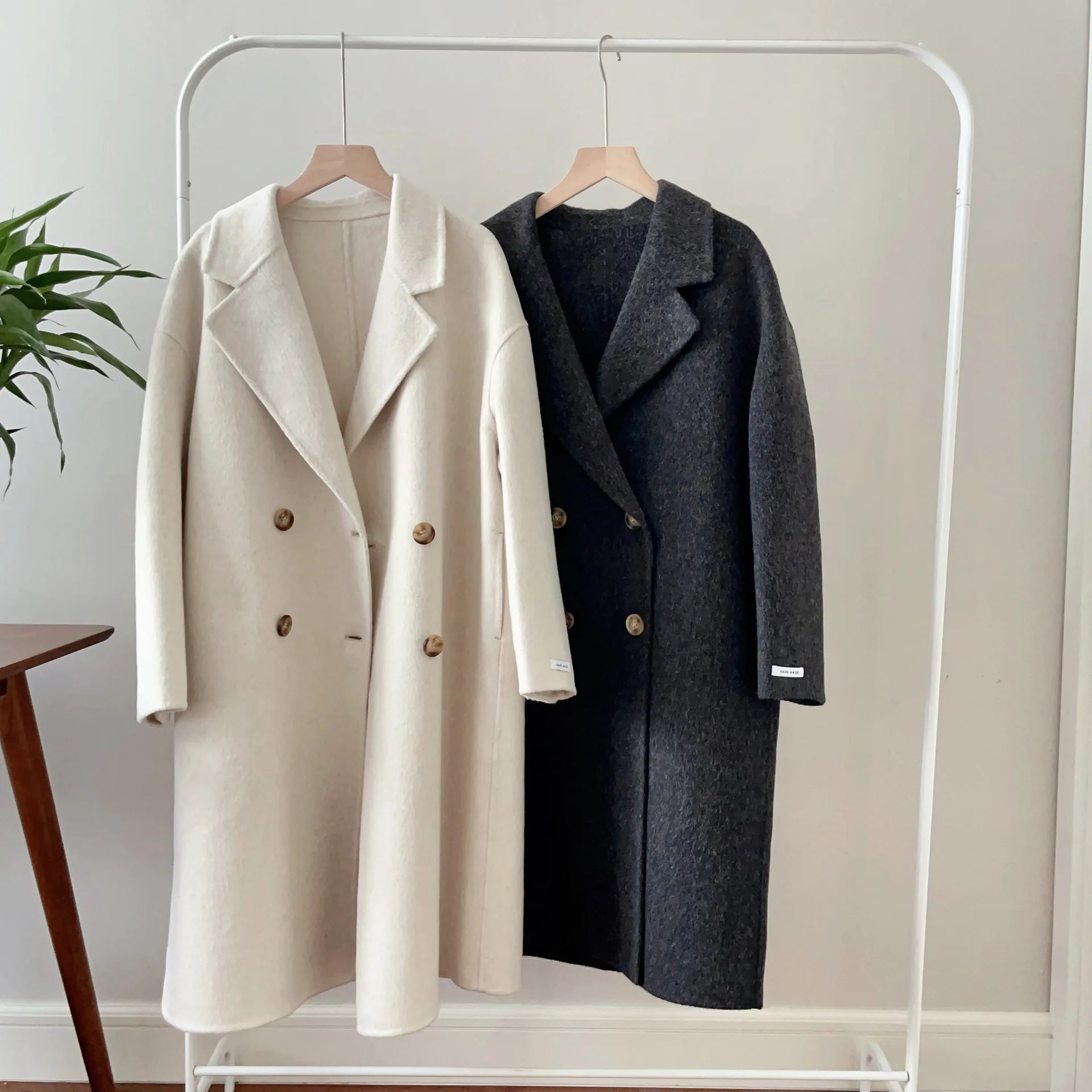 Manteau Long en Laine Femme – Double Boutonnage, Style Ample, Cachemire Automne Hiver - ScopBazar