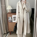 Manteau Long en Laine Femme – Double Boutonnage, Style Ample, Cachemire Automne Hiver - ScopBazar