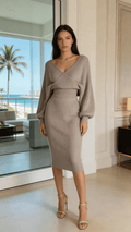 Ensemble Deux Pièces Pull & Jupe Tricotée Femme | ScopBazar - ScopBazar