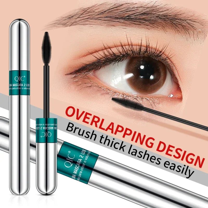 Mascara QIC 4D Silk Fiber 2 en 1 — Waterproof & Volumisant - ScopBazar